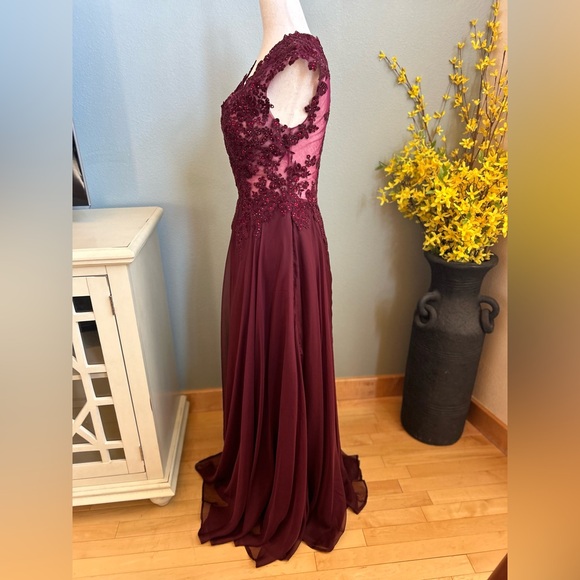 Gorgeous Maroon Prom Dress - Picture 7 of 13